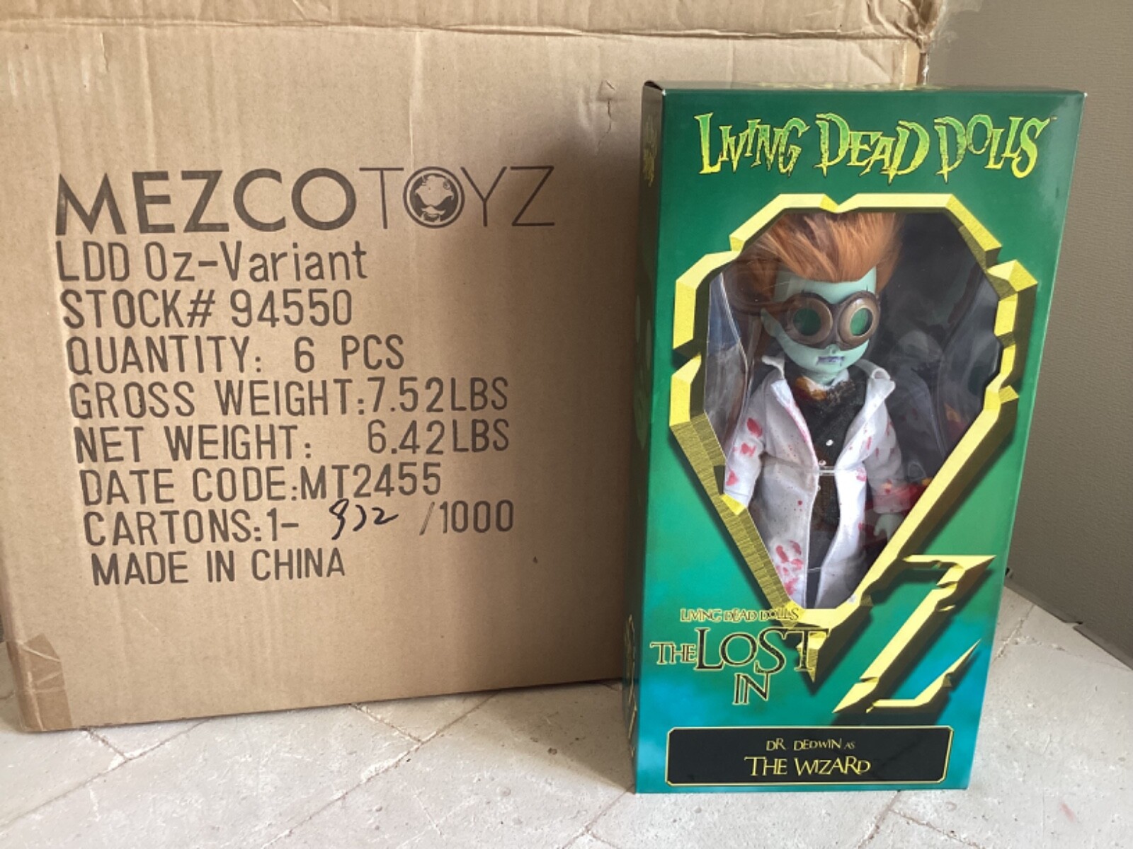 LIVING DEAD DOLL OZ VARIANT DR DEDWIN AS THE WIZARD BY MEZCO  BNIB SEALED