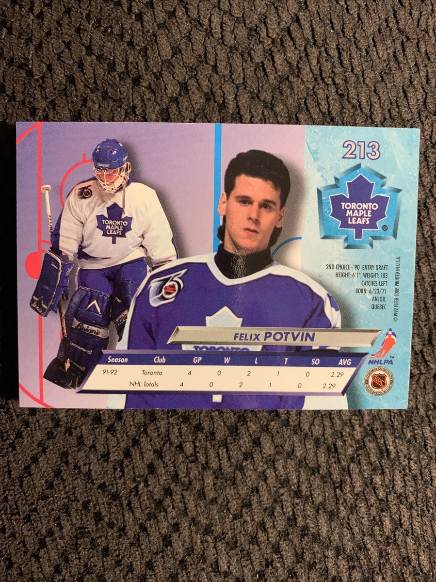 Foolin' RS ヴィボーグ96ML+美品　最安値　早い者勝ち 1992-93 Fleer Ultra Rookie Felix Potvin #213 RC Toronto Maple