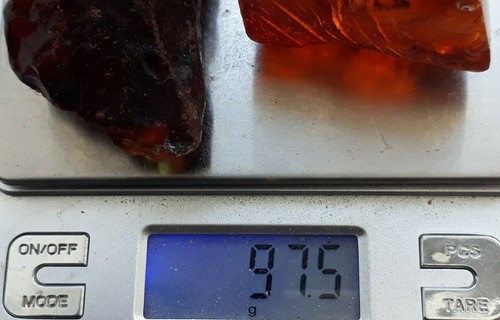 Bernstein gelb weiß roh baltische Steine Natur Anhänger 97 gr königliche Landschaft matt - Bild 7 von 9