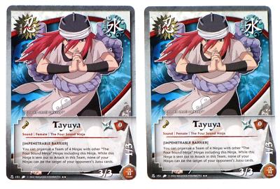Lot Of 2 Naruto Cards Tayuya #151 CCG Rare | eBay