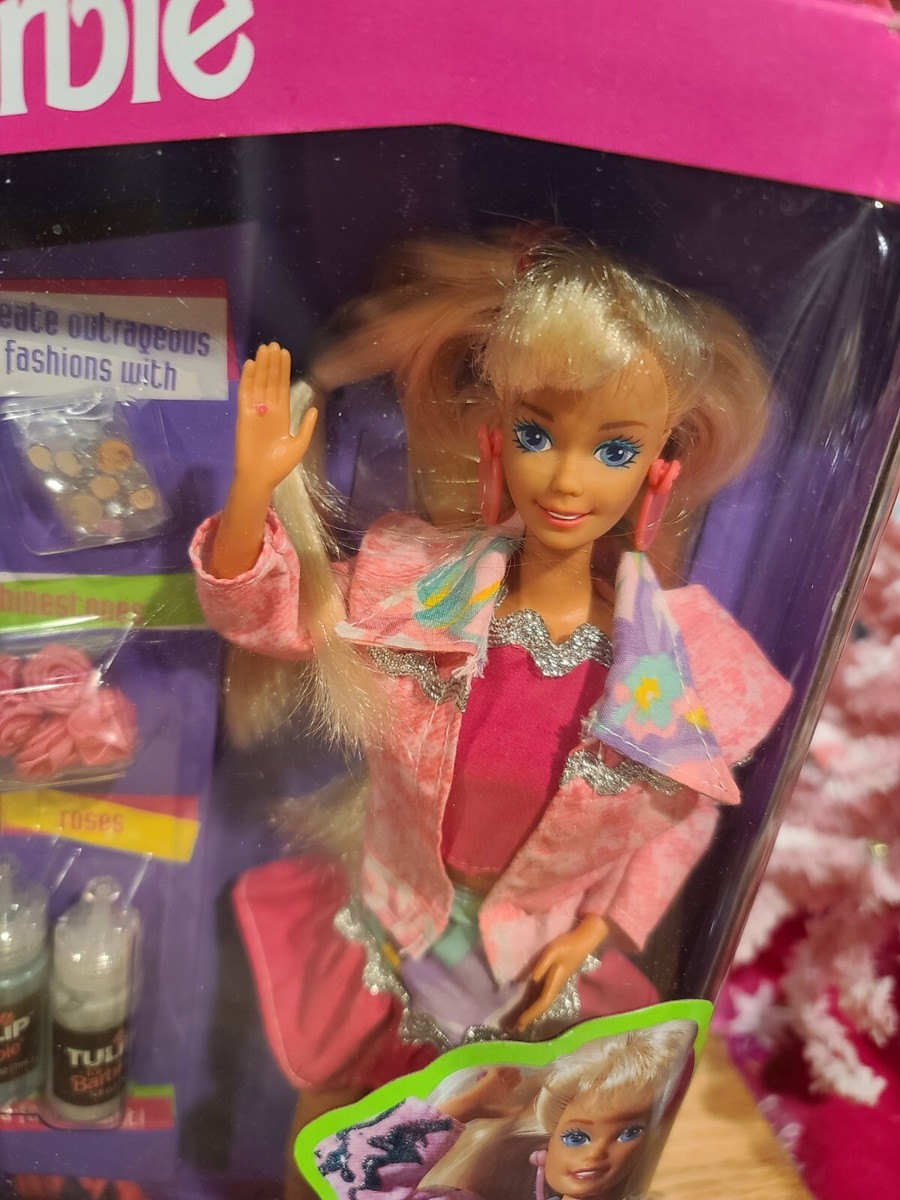 NEW! 1993 BLONDE PAINT N DAZZLE BARBIE! | eBay
