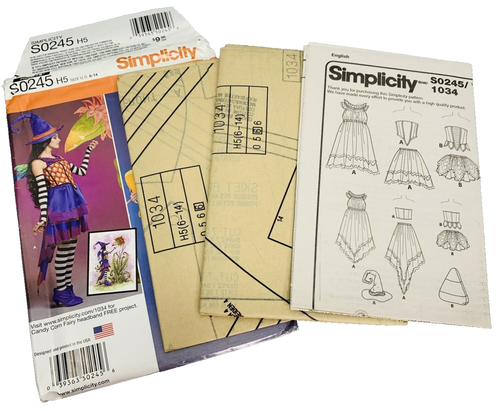 Simplicity S0245 Fantasy Fairy Dress Costume Pattern Sprite Elf 6 8 10 12 14 - Picture 6 of 13