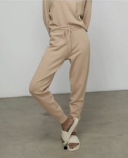 LUNYA Cozy Cotton Silk Jogger Women's Sz M Tranquil Tan NEW Lounge Pants