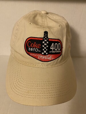 NASCAR Coke Zero 400 2011 at Daytona Official Hat Beige Worn See Pics