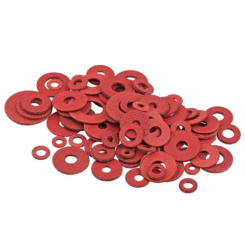 Red Steel Paper Washers Inner Diameter 0.5mm/0.8mm/1mm Size M2 M2.5 M3 M4 - M8 - Picture 8 of 12
