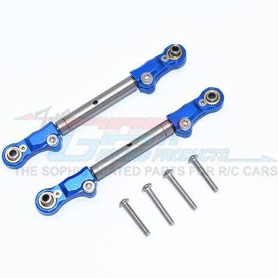 GPM Alum+Stainless Steel Adjustable Front Steering Tie Rod (6Pcs) Blue : Maxx