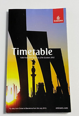 Emirates Timetable Effective March 25, 2012