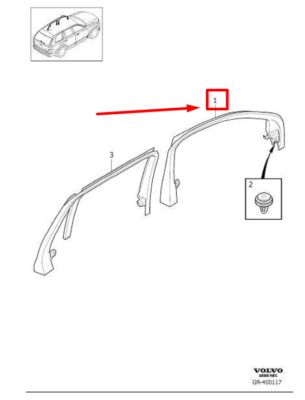 VOLVO XC90 MK2 FRONT RIGHT DOOR WINDOW MOLDING 31366062 GENUINE 