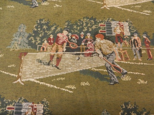 Hand Made Pictorial Tapestry Footstool with Solid Wood Frame - Picture 16 of 24