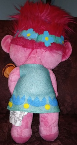 Trolls World Tour Poppy w/ Guitar Large Plush Stuffed Toy 20" Doll Dreamworks P - Picture 2 of 4