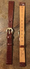 12mm genuine lizard light brown ladies watch band Made By Kreisler