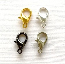 14mm Gold /Silver Plated/ Black Lobster clasps Claw hooks jewelry findings DIY