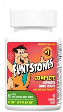 Flintstones Complete Multivitamin Chewable Tablets 90 Count  Exp:08/2025
