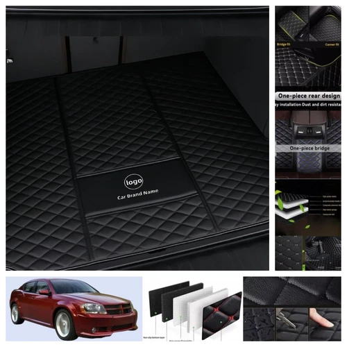 For Dodge Avenger 2007-2014 Car Floor Mats PU Leather Auto Liners Waterproof - Imagen 17 de 39