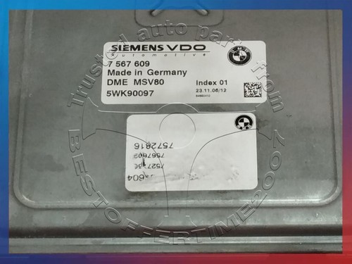JUEGO MOTOR BMW E83 X3 SERIE 3.0SI N52N ECU ORDENADOR DME MSV80 EWS4 LLAVE DE ENCENDIDO - Imagen 4 de 8