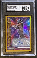 Kahlil Watson 2021 Prizm Draft Thunderstruck Gold Autograph 10/10 SGC 9/10 Auto