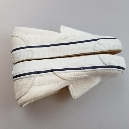 VINTAGE STRIDE RITE White Canvas Slip On Shoes Children's Toddler Size 10 Medium - Picture 7 of 10