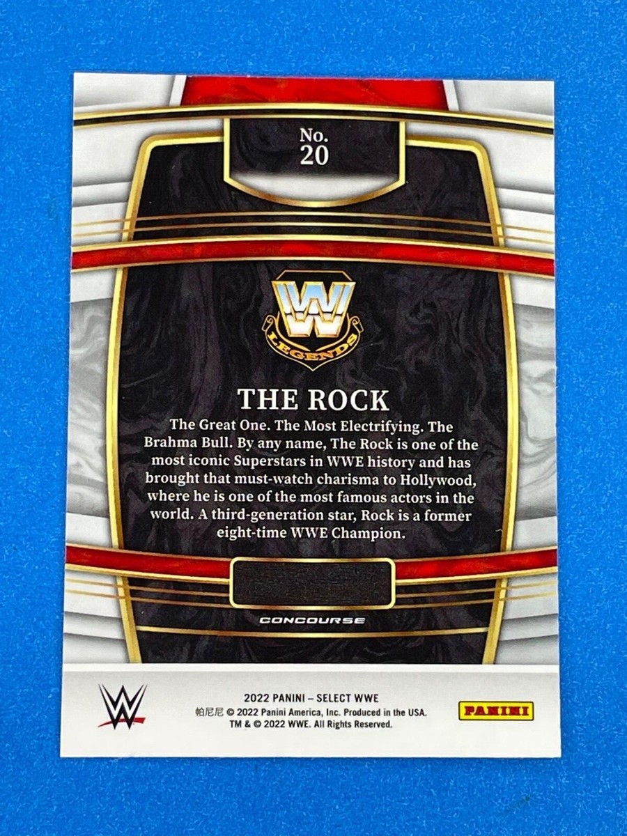 2022 Panini Select WWE Red Blue The Rock Concourse #20 Legends