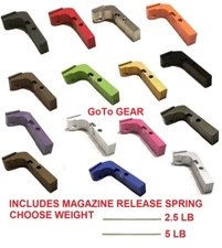 Extended Aluminum Magazine Release Plus Spring For GLOCK 17 and 19 Gen 1 2 3
