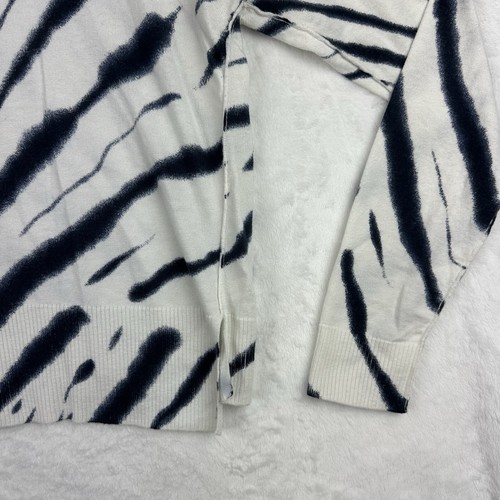 Sanctuary Womens S Long Sleeve Top Sweater Zebra Tie Dye Navy Srtipe - Picture 13 of 15