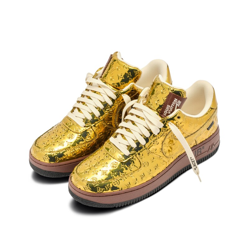 Louis Vuitton X Air Force 1 Low by Virgil Gold - UK 8/US 9 - BRANDNEU - 1A9VG3 | eBay