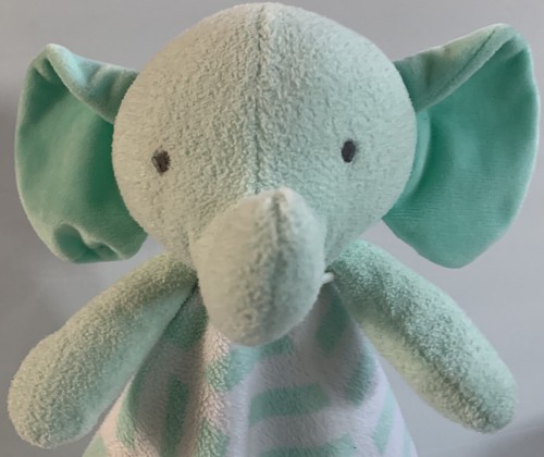 Elephant Lovey Security Blanket Satin Crib Plush Stuffed Toy Travel Cruise 29"XL - Picture 3 of 9