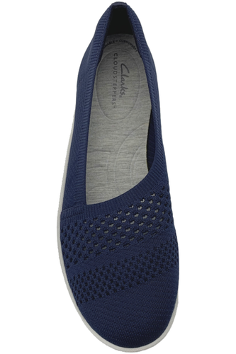 Clarks Cloudsteppers Washable Knit Slip-Ons Adella Dark Navy - Picture 4 of 4