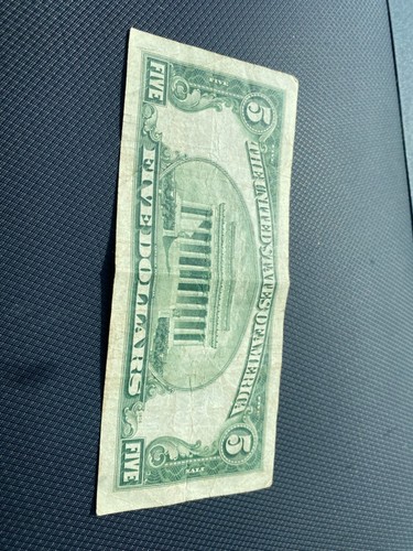 1934D $5 silver certificate - Picture 2 of 2
