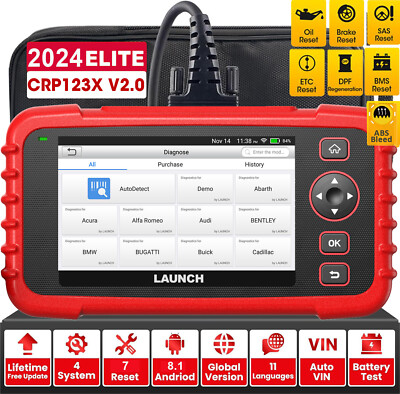 2025 Launch CRP123X V2.0 Profi Diagnosegerät KFZ OBD2 Scanner Fehlerauslesegerät