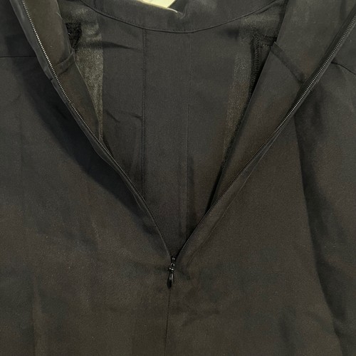 Theory | Zala 100 % Seide plissiert Stehkragen Langarm schwarz Bluse Größe Small - Bild 3 von 10