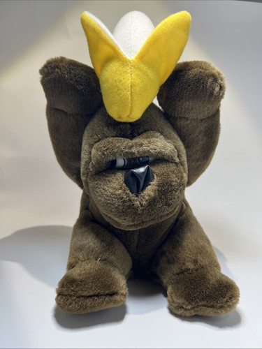 Vintage Gorilla mit Banane geschält Plüschtier Stofftier