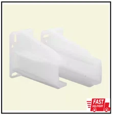 Drawer Track Back Plate, 5/16 In. X 7/8 In., Plastic, White (1-Pair)