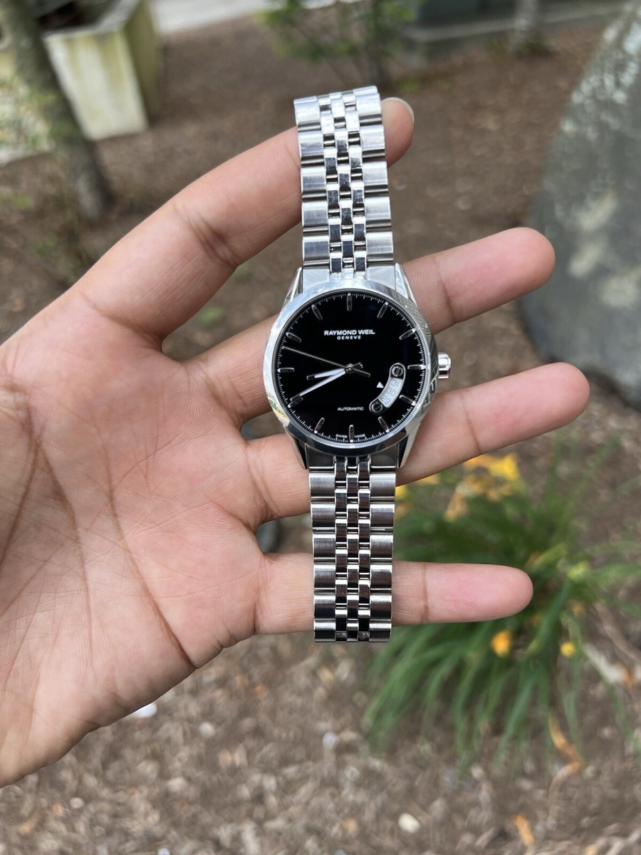 Raymond Weil Men's Automatic black Dial Silver Stainless