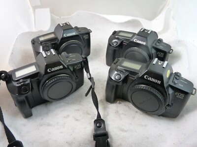LOT OF 4 CANON EOS 650 FILM CAMERA TESTED WORKING BATTERIES INCLUDED