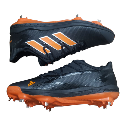 Adidas Men Adizero Afterburner 8 Metal Baseball Cleats Black / Orange Size 12.5 - Picture 6 of 10
