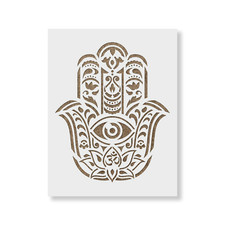 Hamsa Palm Mandala Stencil - Durable  Reusable Mylar Stencils