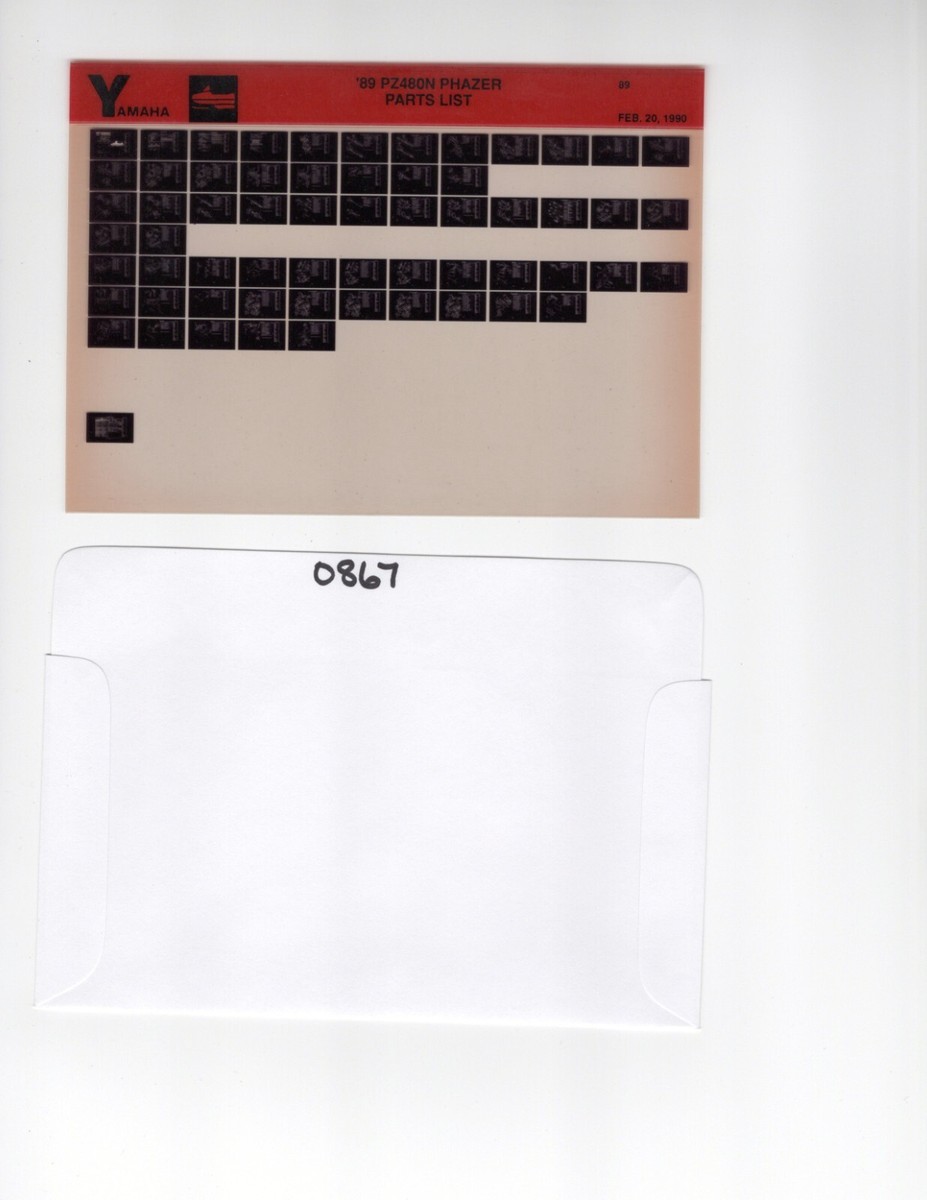 Yamaha '89 PZ480N Phazer Parts List Manual Microfiche | eBay