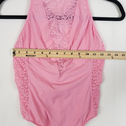 Body Victorias Secret T Back Teddy da donna piccolo cinturino ortografico rosa nuovo con etichette - Foto 4 di 13