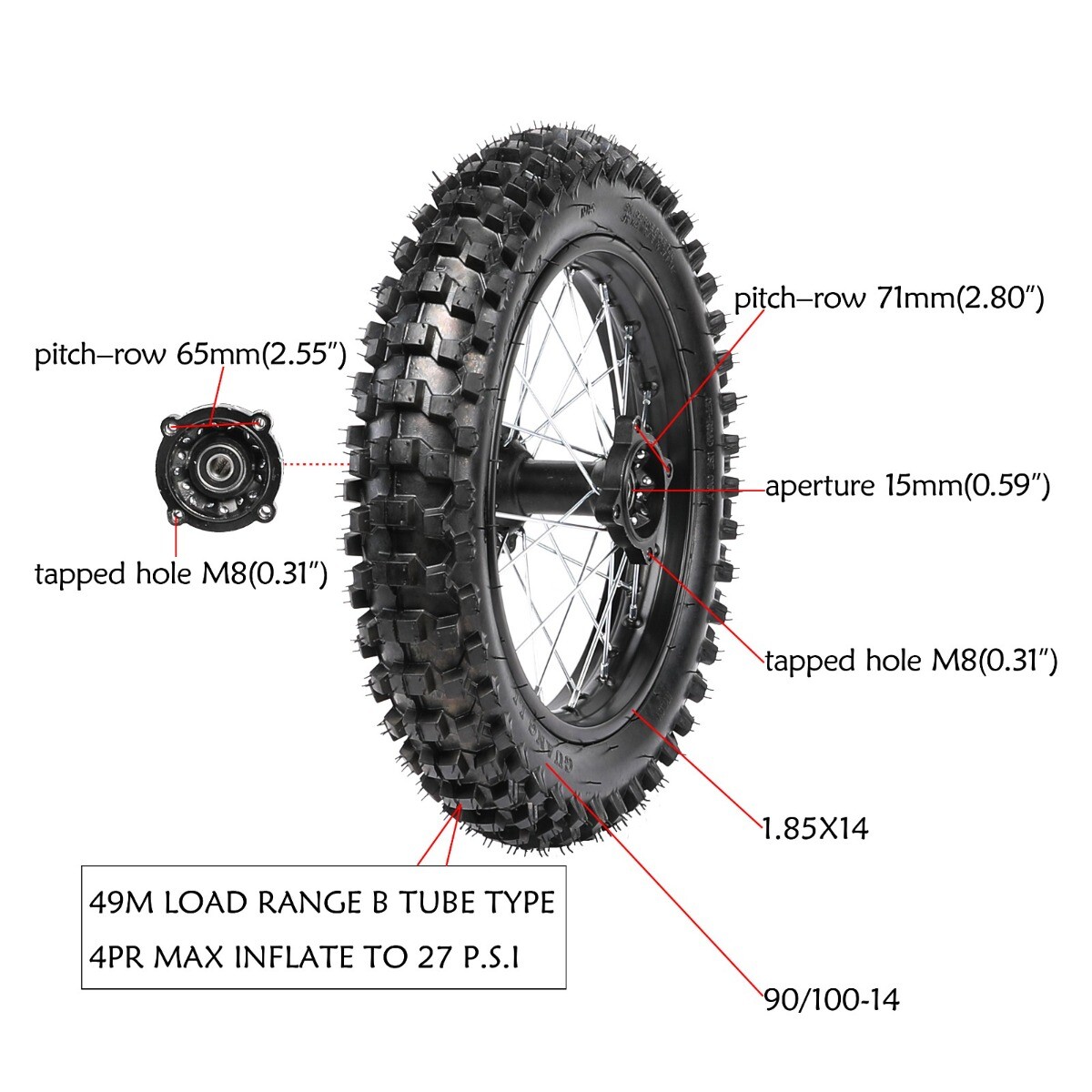 70/100-17 front tyre 90/100-14 rear tyre for dirt ... - Grandado 70/100-17 front tyre 90/100-14 rear tyre for dirt ... - Grandado