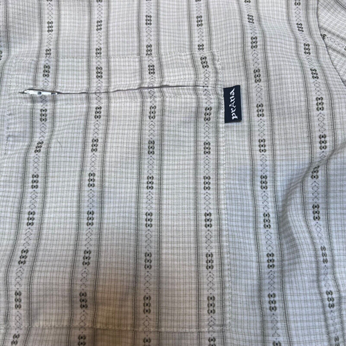 prAna Mens Button Up Shirt XL Gray Striped Short Sleeve NWOT - Picture 4 of 7