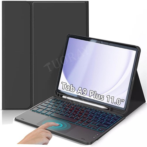 For Samsung Galaxy Tab A9+ 11" 2023 Tablet Touchpad Backlit Keyboard Case Mouse - Picture 8 of 46