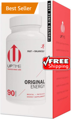 UPTIME - Premium Energy Caffeine Supplement - Original Blend Tablets - 90ct B...