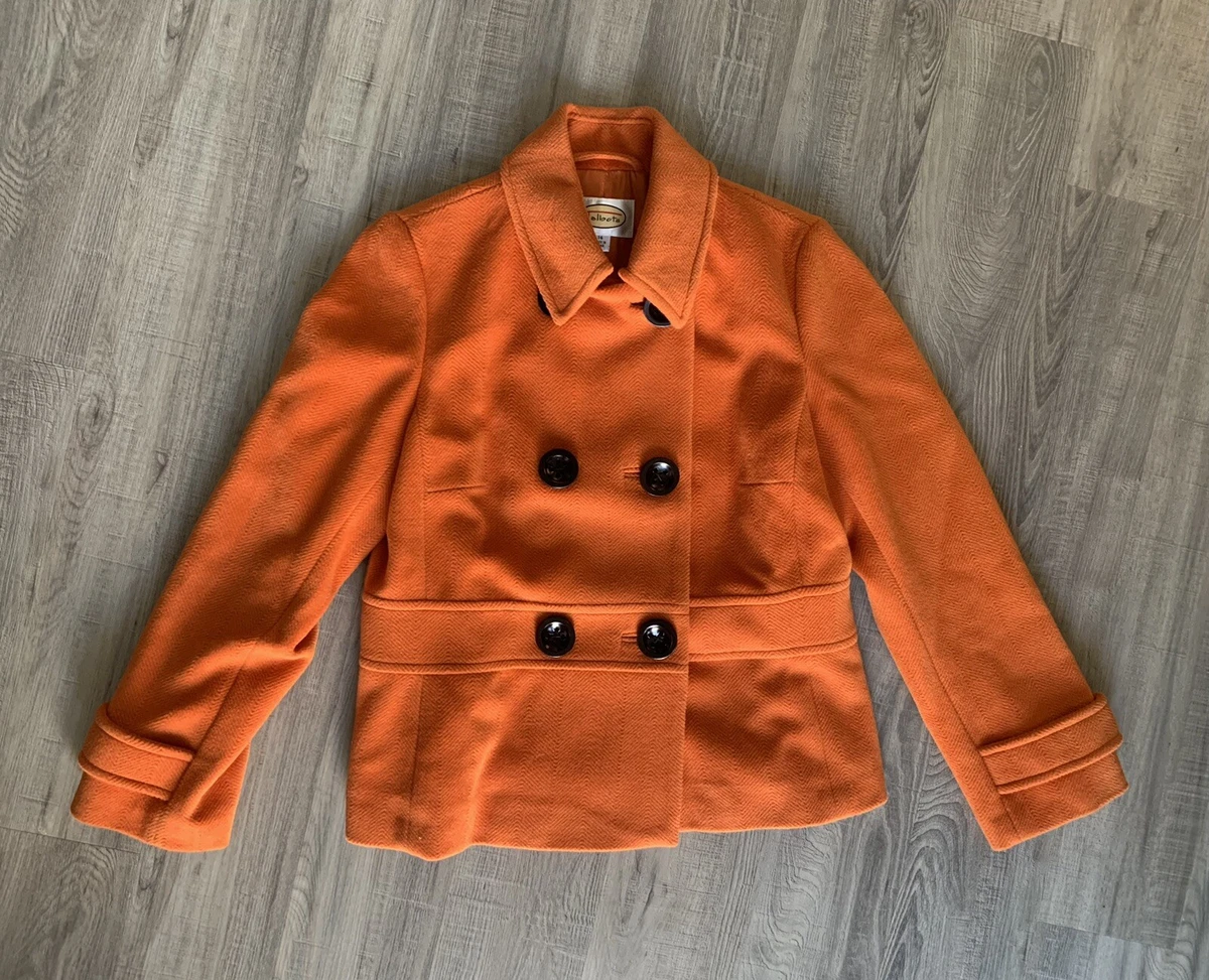 Orange 2025 peacoat women's