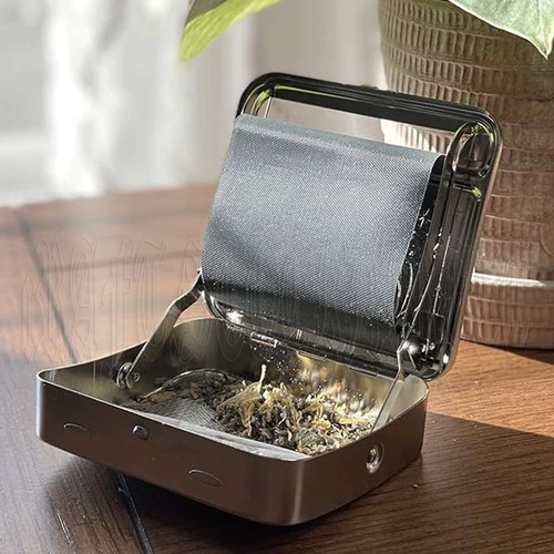 Metal Automatic Cigarette Tobacco Roller Roll Rolling Machine Box Case Maker Tin - Picture 10 of 12