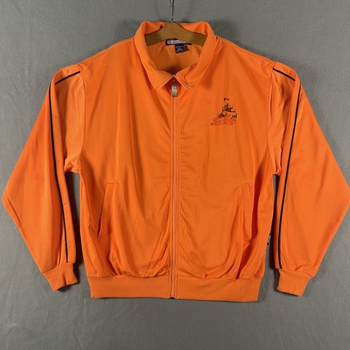 Pepsi Cola Mens Light Weight Jacket Large Orange Baseball Logo Retro Pitcher - Picture 2 of 10