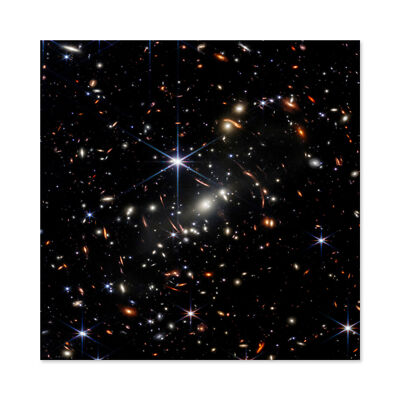 NASA James Webb Weltraumteleskop Tieffeld Sterne Galaxien Foto Leinwandbild 24x24