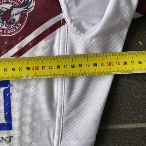 Manly Sea Eagles Jersey Player Match Worn 2014 NRL Rugby League Luke Garner SZ M - Picture 6 of 10