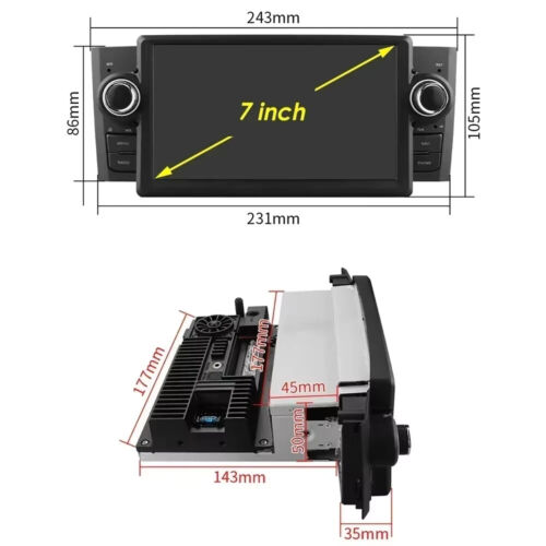 Autoradio Navigatore Android 13 2+32gb Fiat Grande Punto Carplay-Android-auto - Afbeelding 6 van 23