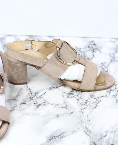 RUSSELL & BROMLEY TRICK Beige Nude Suede Ring Sandals, Size EU 40 / UK 7 - Picture 4 of 14