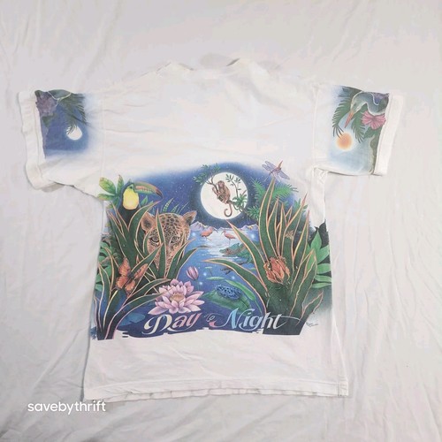 Caribbean Soul Shirt Mens XL Day to Night AOP All over print Vintage 90s - Picture 2 of 24